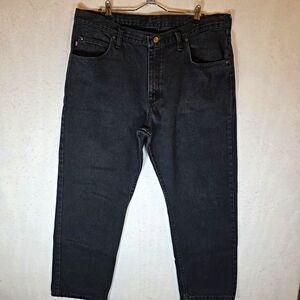 Red Kap Men's Black Denim Jeans Straight Leg Regular Fit Size 38